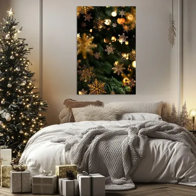 Tablou Canvas de Crăciun - Fulgi de poveste — miniatura 2