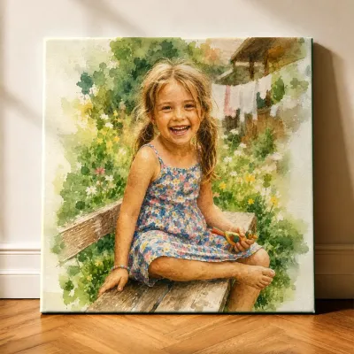 Tablou personalizat watercolor vertical — miniatura 4
