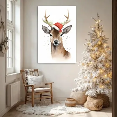 Tablou Canvas de Crăciun – Renul de Crăciun — miniatura 3