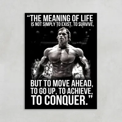 Tablou Canvas Motivational de antrenament -Arnold Schwarzenegger, motivatie pentru fitness