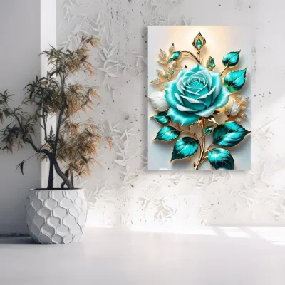 Tablou canvas Trandafirul Turcoaz — miniatura 3
