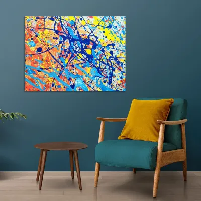 Tablou canvas abstract multicolor — miniatura 2