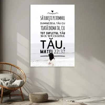 Tablou Canvas Versete biblice - Sa iubesti pe Domnul — miniatura 3