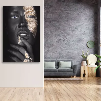 Tablou canvas femeie africana Golden Wonder — miniatura 3