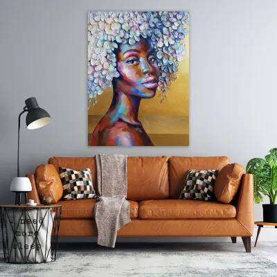 Tablou canvas femeie africana Imani — miniatura 2