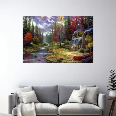Tablou Canvas Amurgul în Munți — miniatura 3