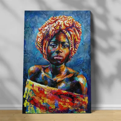 Tablou canvas femeie africana Makeba — miniatura 1