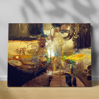 Tablou canvas brown and yellow — miniatura 1