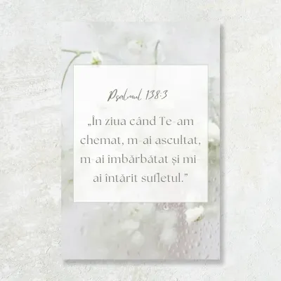 Tablou Canvas Versete biblice - Psalmul 138:3