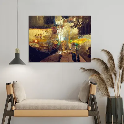 Tablou canvas brown and yellow — miniatura 3