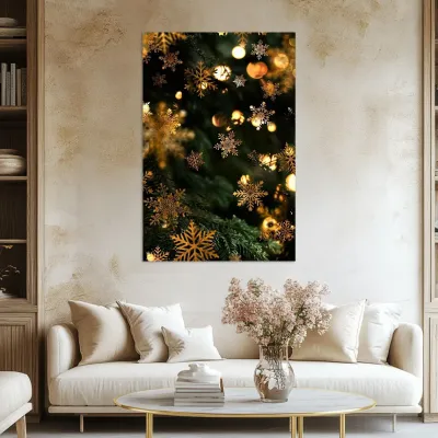 Tablou Canvas de Crăciun - Fulgi de poveste — miniatura 3