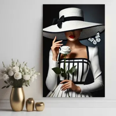 Tablou canvas White lady — miniatura 3