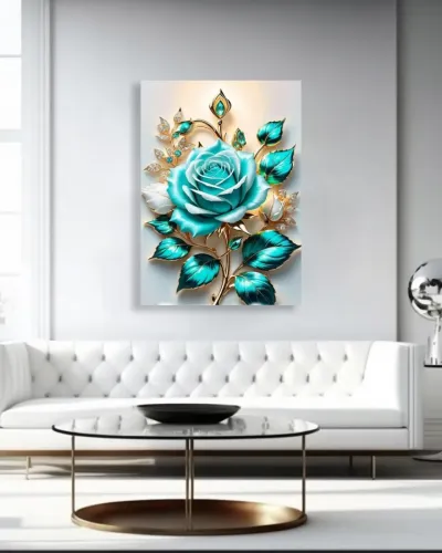 Tablou canvas Trandafirul Turcoaz — miniatura 2