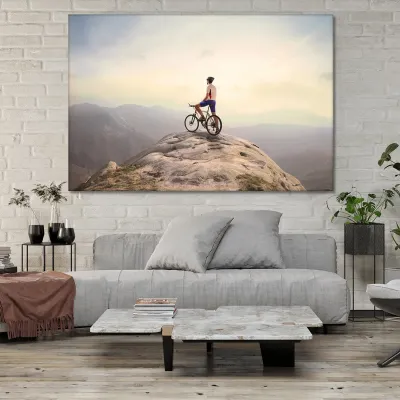 Tablou canvas biciclistul — miniatura 2
