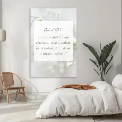Tablou Canvas Versete biblice - Psalmul 138:3 — miniatura 3