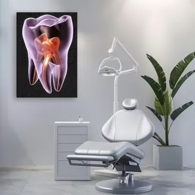 Tablou canvas Stomatologie Purple Tooth — miniatura 2