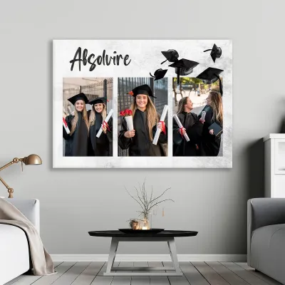 Tablou personalizat colaj cu 3 poze Amintiri de absolvire — miniatura 2