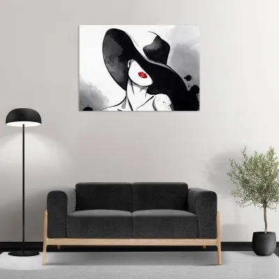 Tablou canvas Gânduri Sub Pălărie — miniatura 4