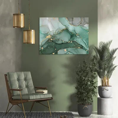 Tablou canvas shades turquoise — miniatura 2