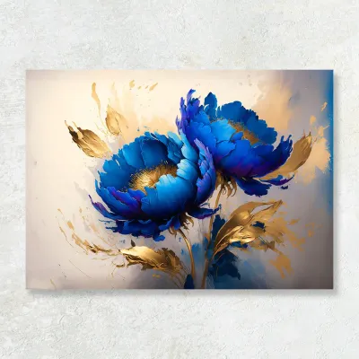 Tablou canvas Bujori în Reflexie