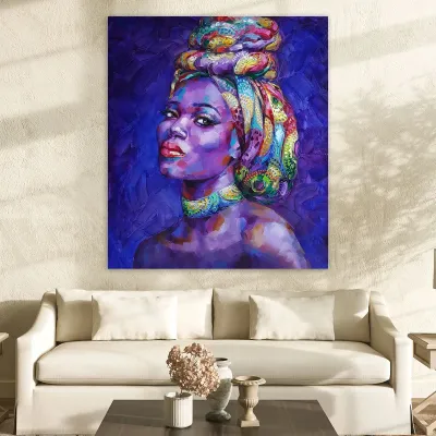 Tablou canvas femeie africana Taraji — miniatura 2