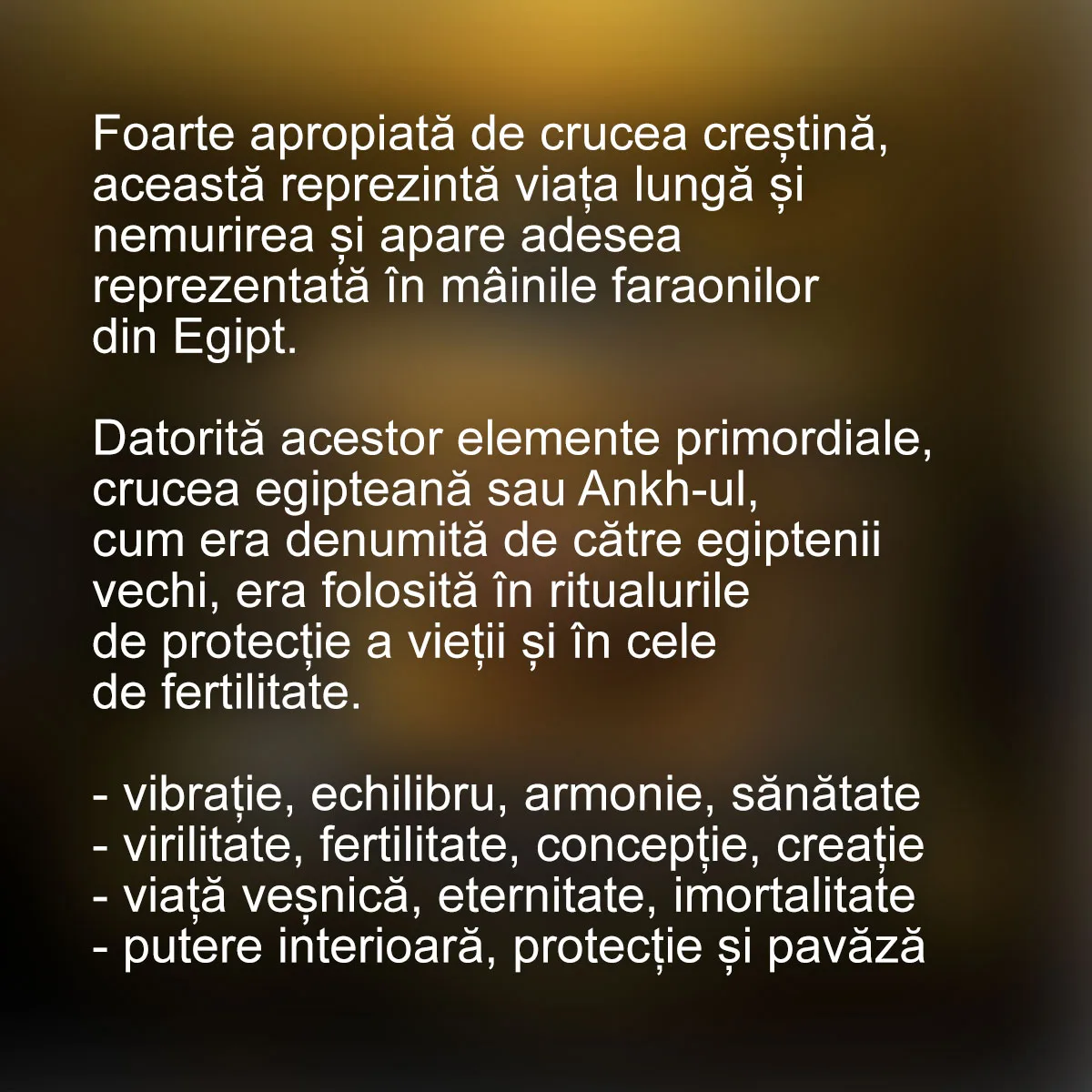 Tablou feng shui amuleta Ankh in nisip — imaginea 2