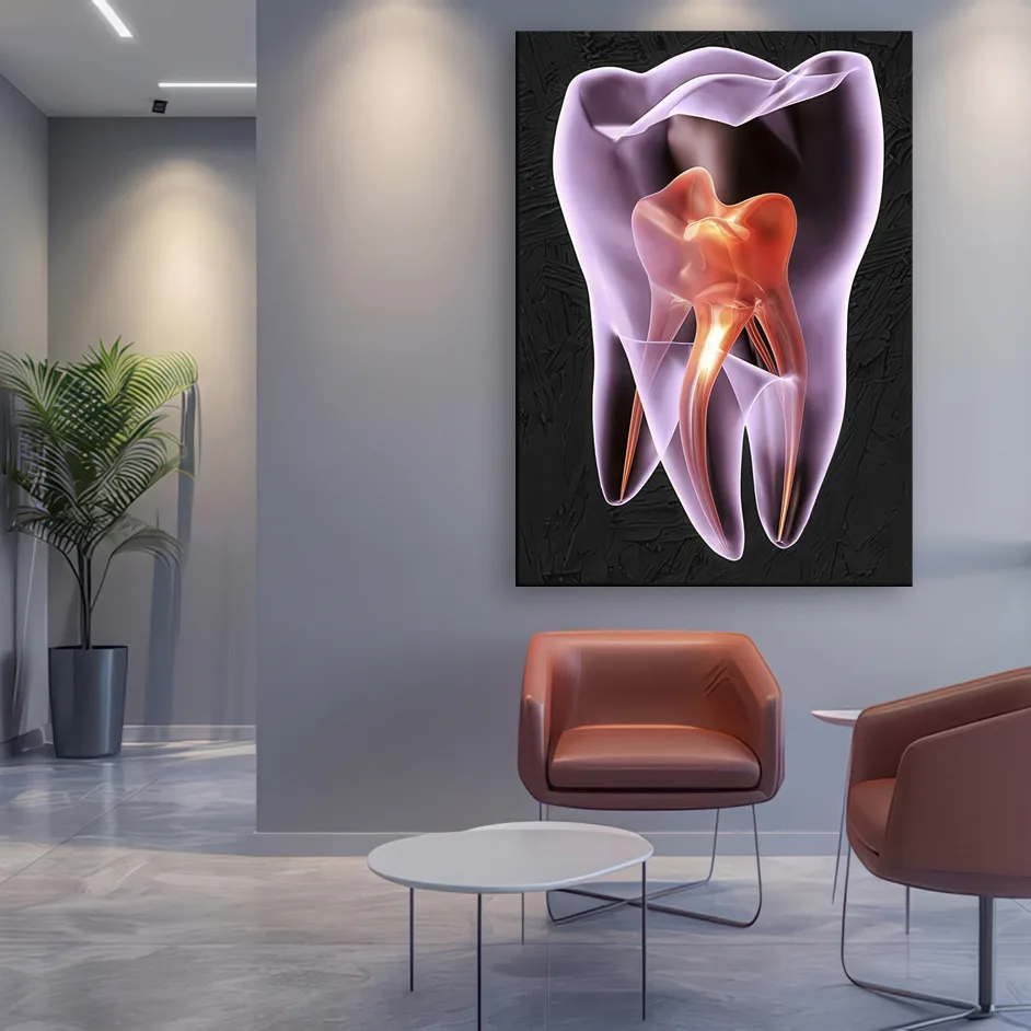 Tablou canvas Stomatologie Purple Tooth — imaginea 4