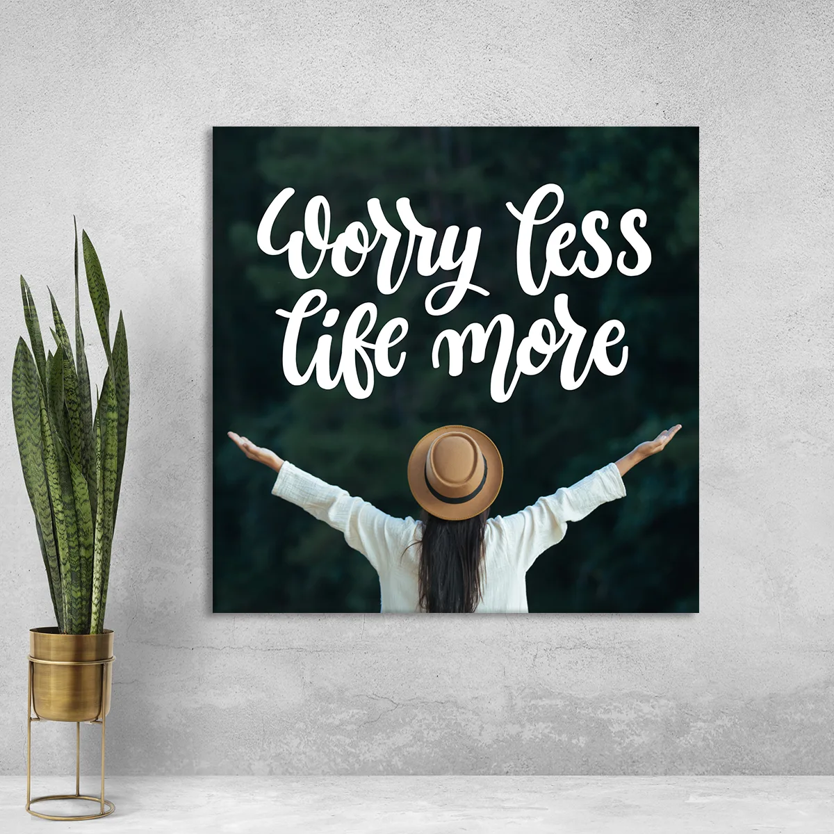 Tablou canvas Worry Less Life More — imaginea 2