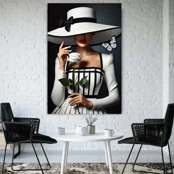 Tablou canvas White lady — imaginea 2