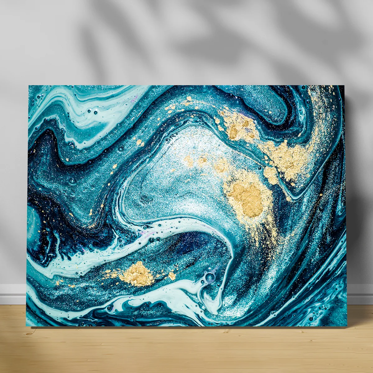 Tablou canvas gold and blue