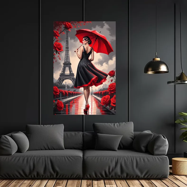 Tablou canvas Umbrela rosie — imaginea 2