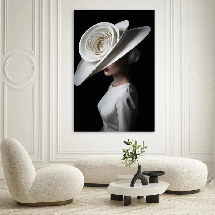 Tablou canvas Femeia Trandafir — imaginea 2
