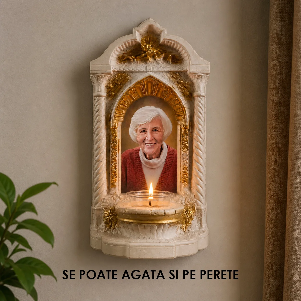 Candelă personalizată cu poza ta (în memoria celor dragi) model Altar — imaginea 5
