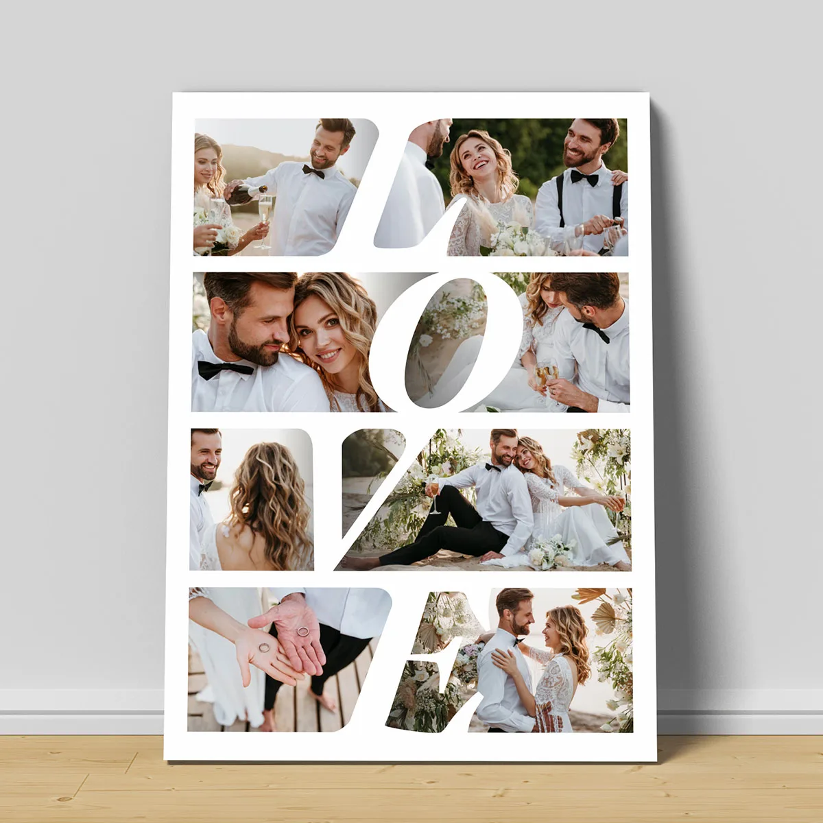 Tablou Canvas Personalizat Colaj 8 poze – LOVE