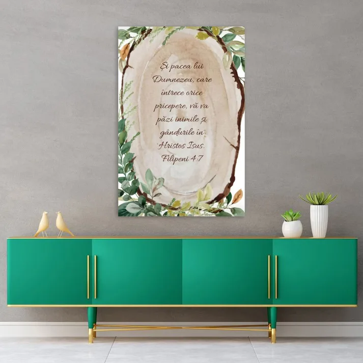 Tablou Canvas Versete biblice - Pacea Lui Dumnezeu — imaginea 2