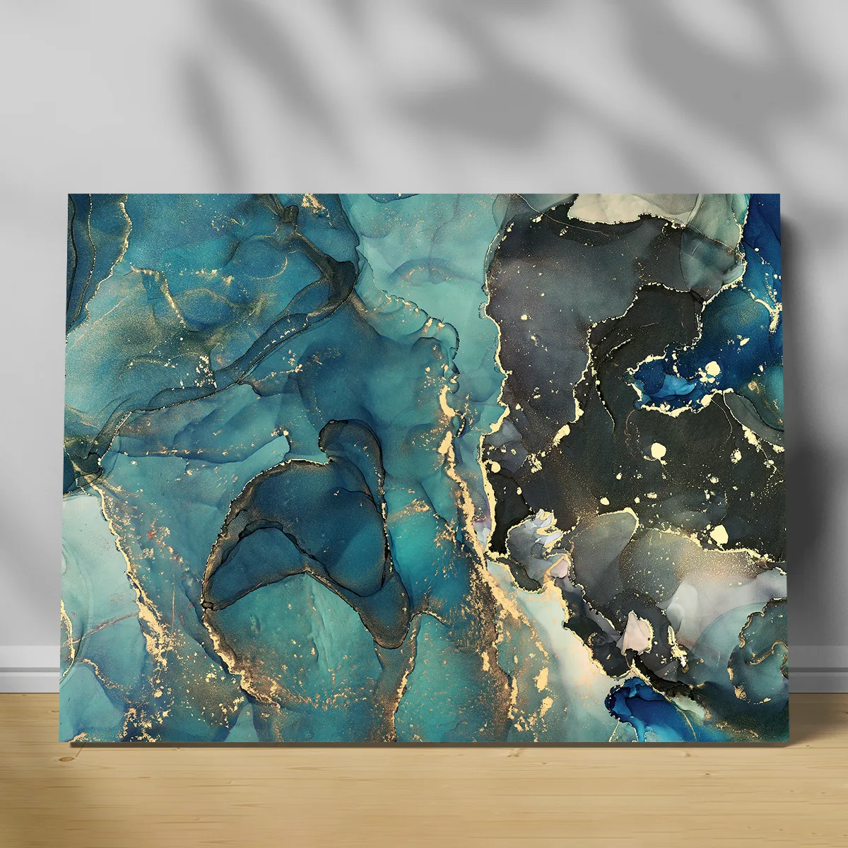 Tablou canvas turquoise and gold