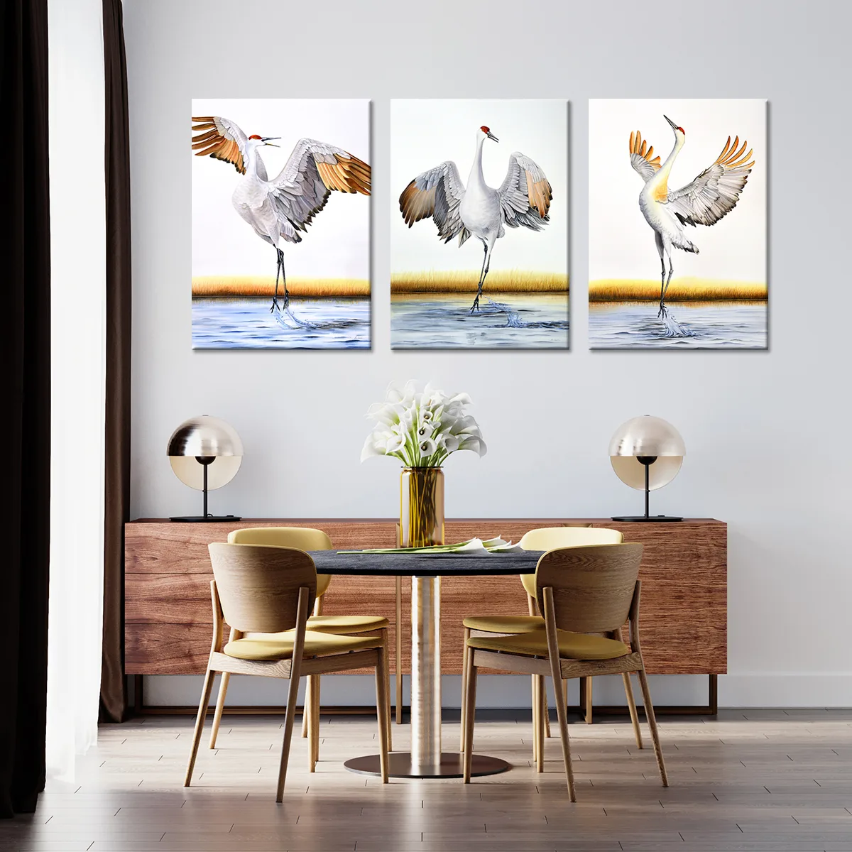 Tablou cu 3 piese Stork 3 buc 50x70 cm