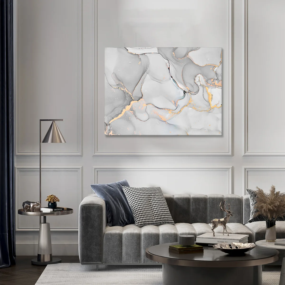 Tablou canvas abstract gray — imaginea 3