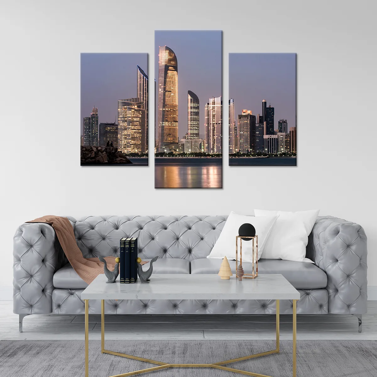 Tablou cu 3 piese Abu Dhabi - 2 buc 30x50cm, 1 buc 30x70cm — imaginea 2