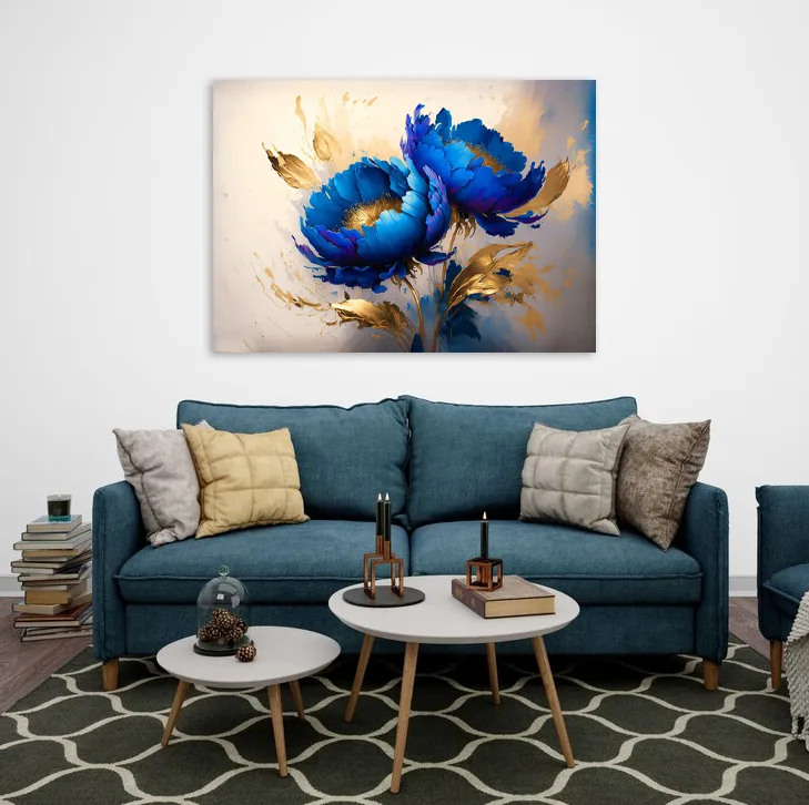 Tablou canvas Bujori în Reflexie — imaginea 4