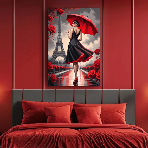 Tablou canvas Umbrela rosie — imaginea 3