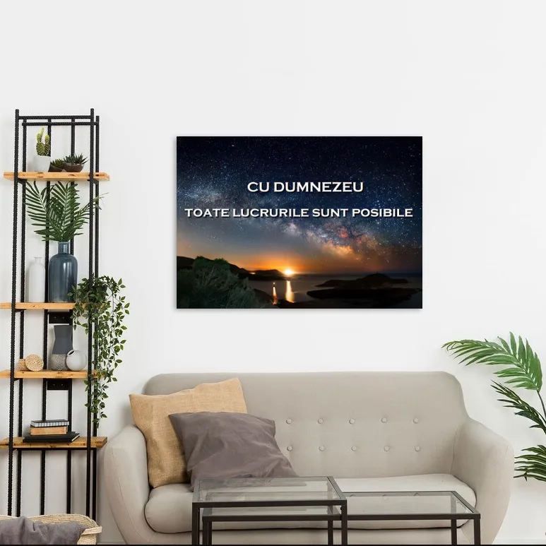 Tablou Canvas Cu Dumnezeu toate lucrurile sunt posibile — imaginea 2