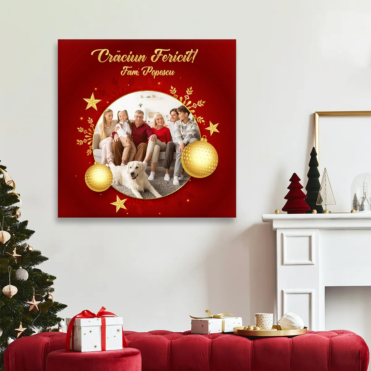 Tablou canvas personalizat cu model de Craciun — imaginea 2