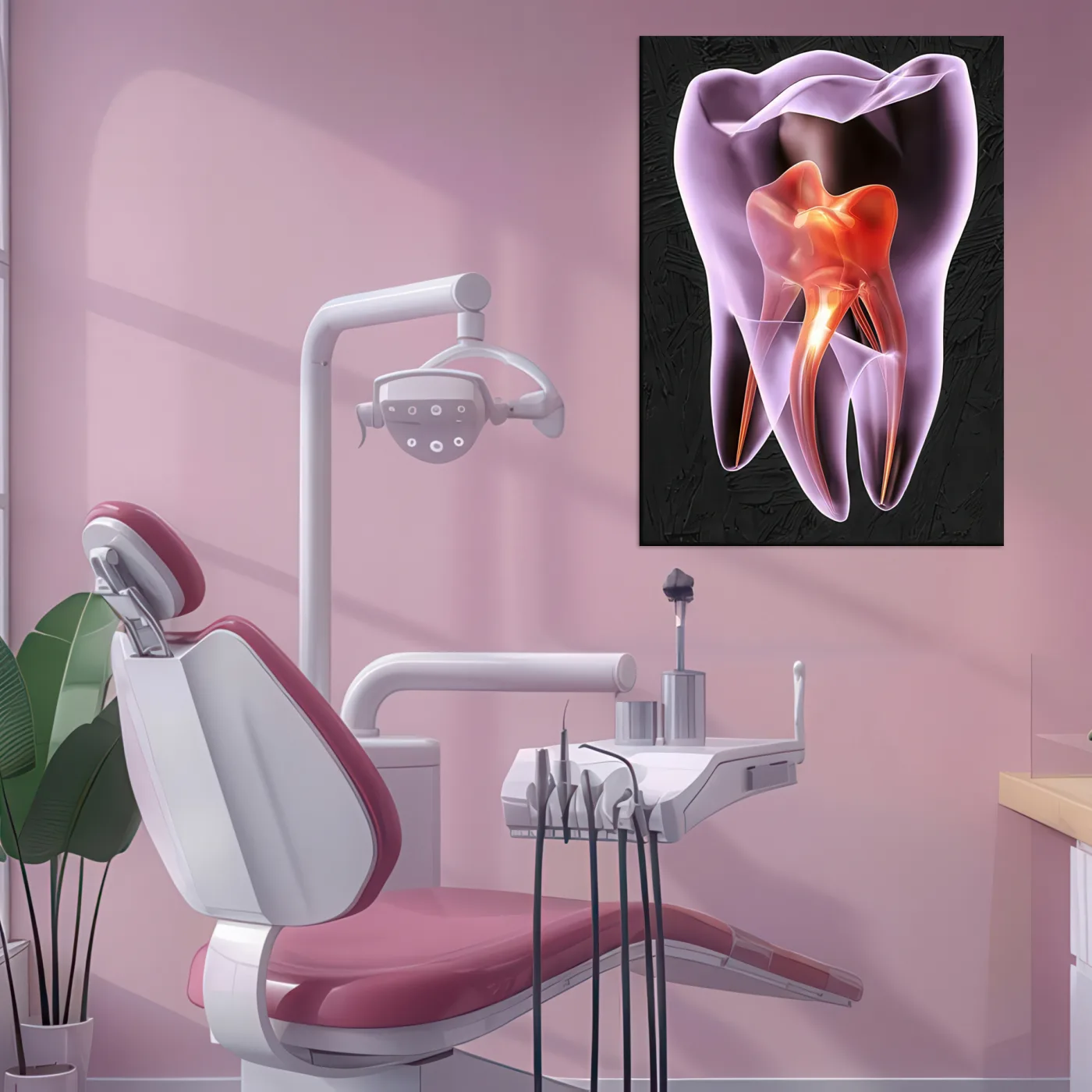 Tablou canvas Stomatologie Purple Tooth — imaginea 3
