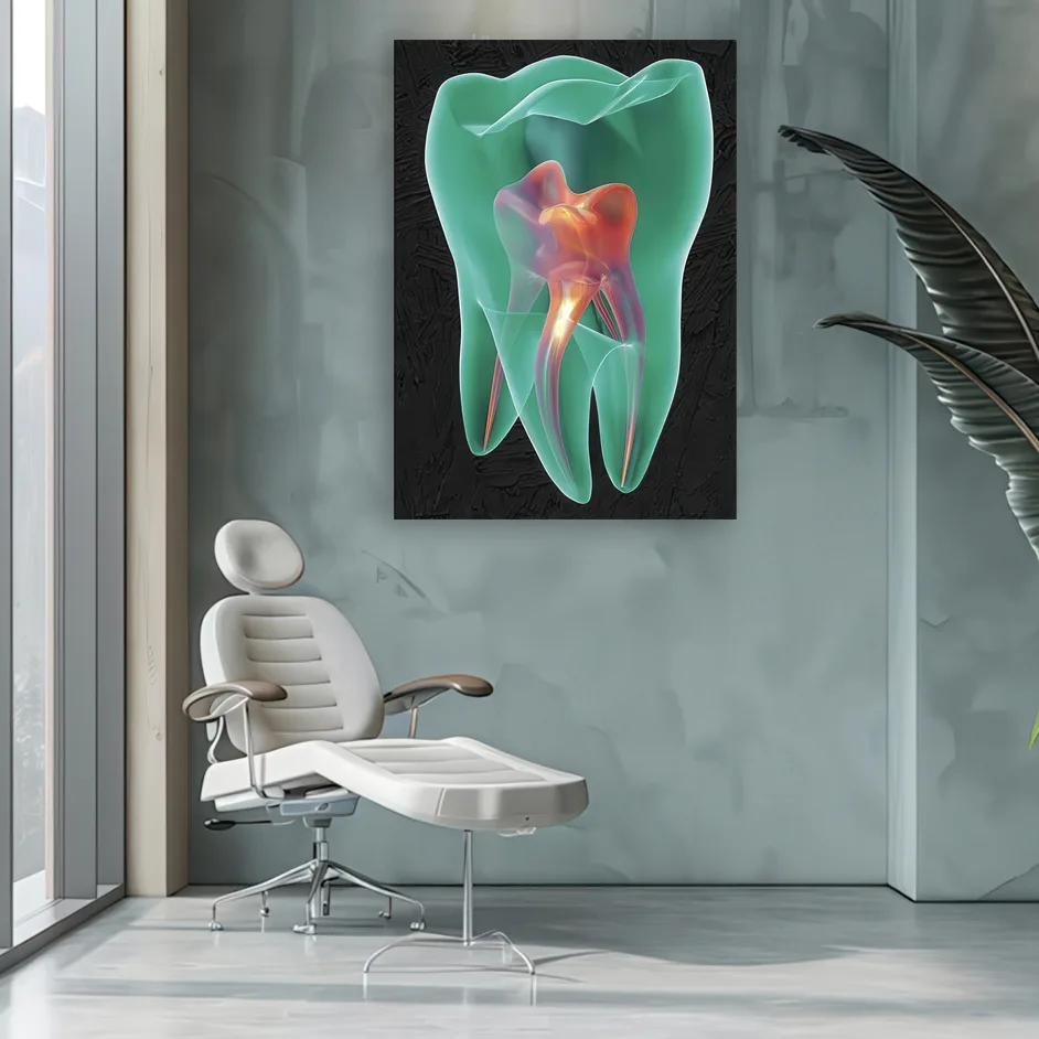 Tablou canvas Stomatologie Green Tooth — imaginea 2