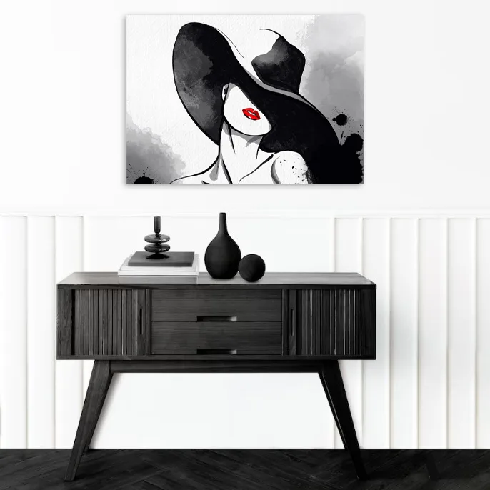 Tablou canvas Gânduri Sub Pălărie — imaginea 2