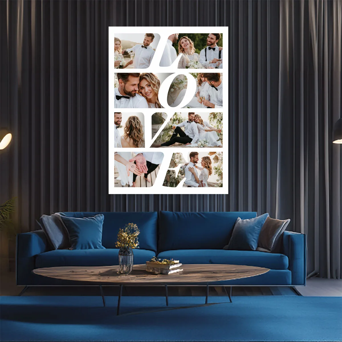 Tablou Canvas Personalizat Colaj 8 poze – LOVE — imaginea 3