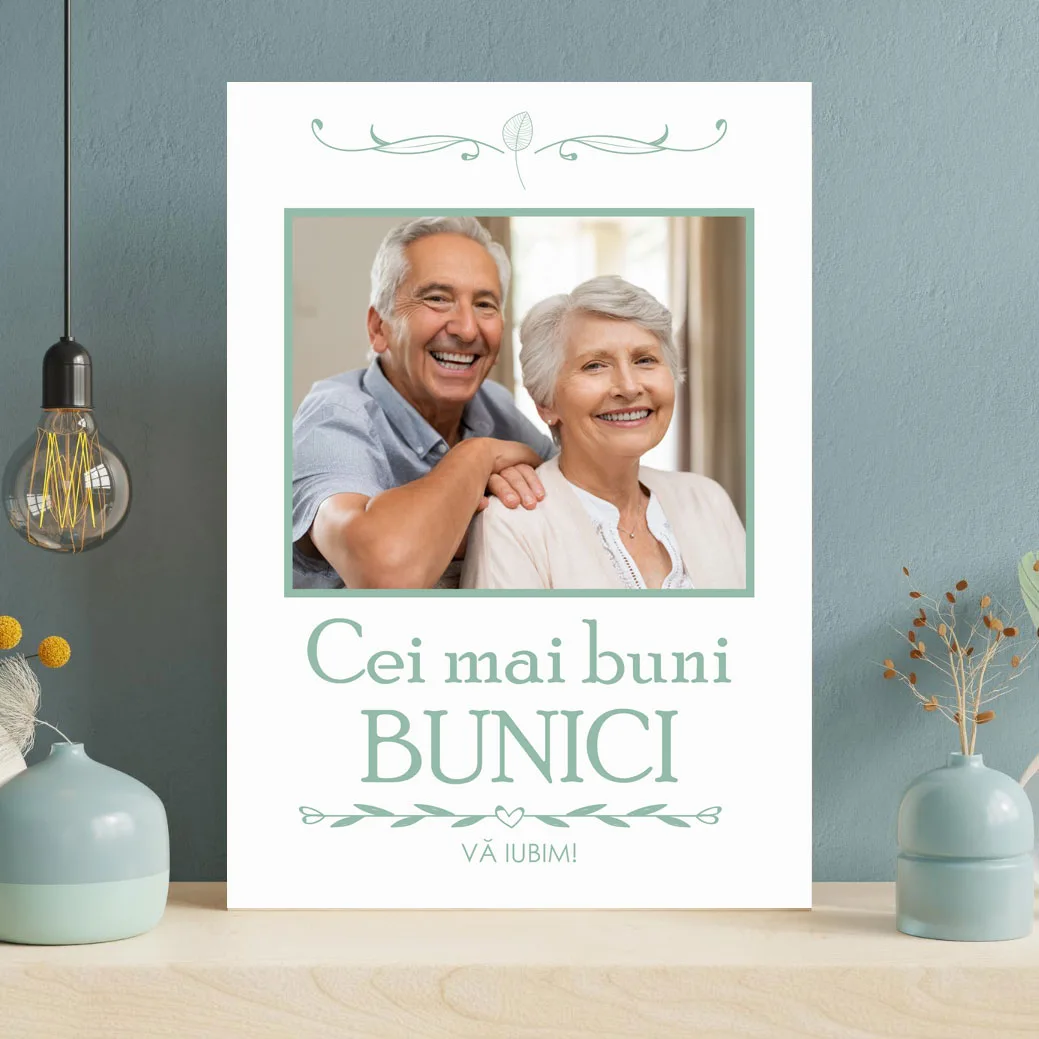 Tablou personalizat cei mai buni bunici 50X70 cm — imaginea 2