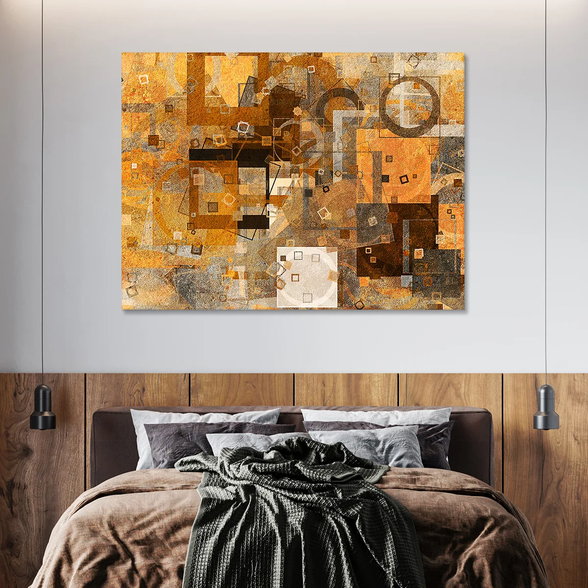 Tablou canvas abstract brown — imaginea 3
