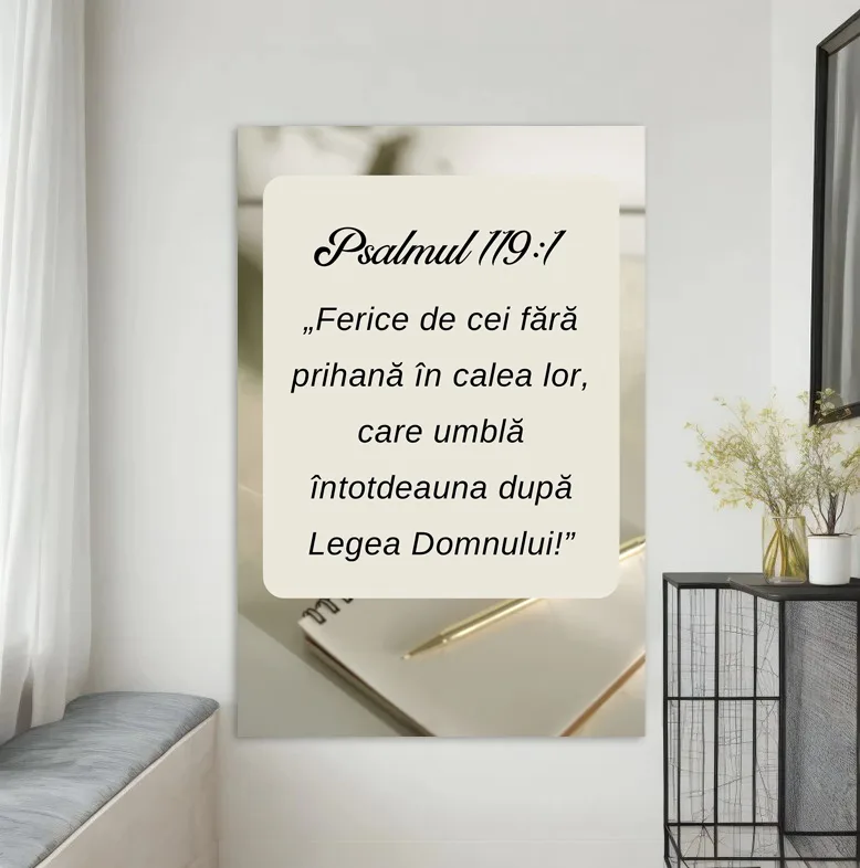Tablou Canvas Versete biblice - Legea Domnului — imaginea 4